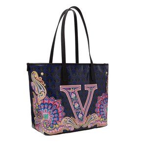 NEW $575 Liberty of London Little Marlborough Tote Bag! Iphis Print With Big "V"